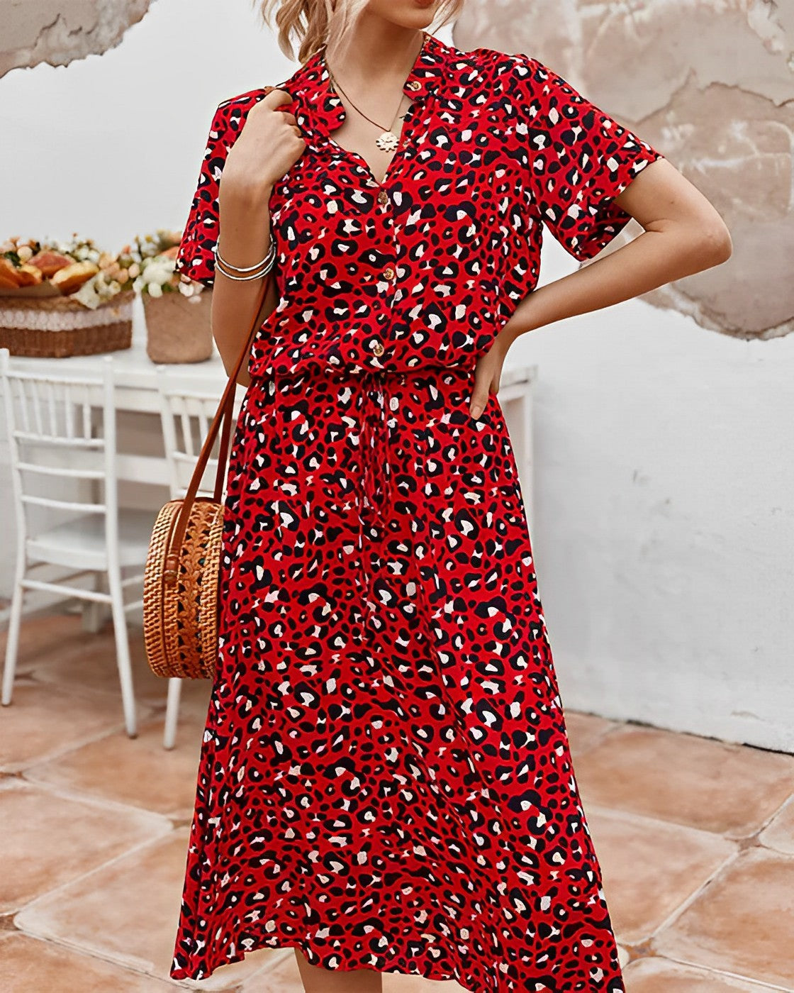 Alina Kleid mit buntem Druck