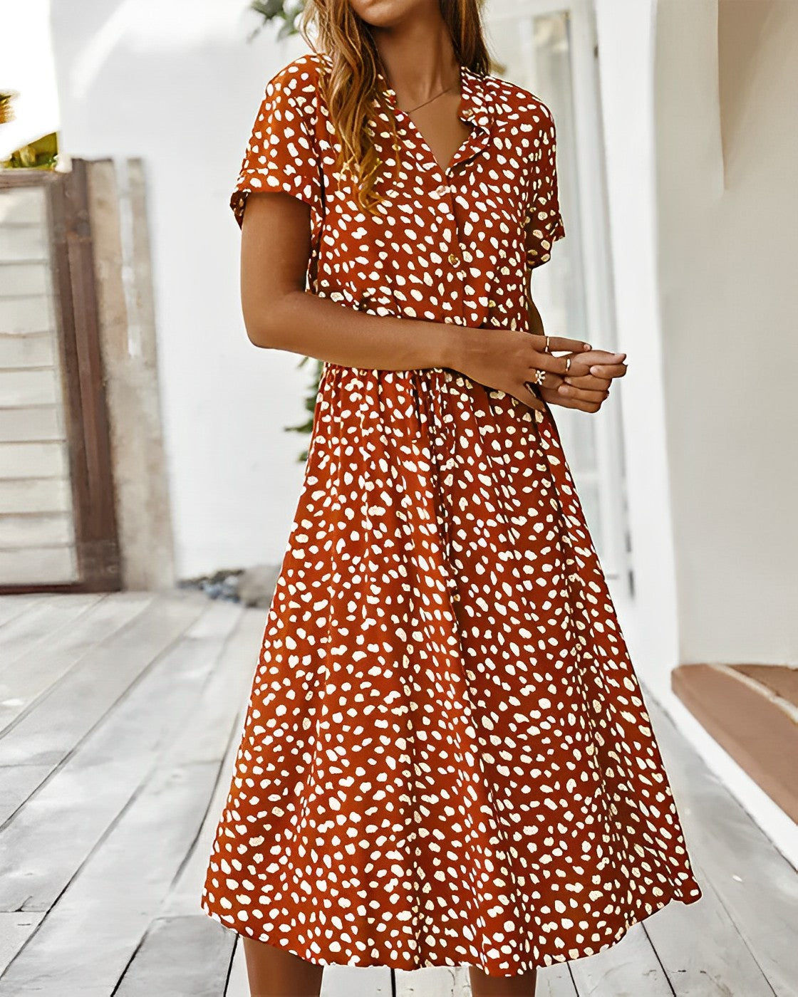 Alina Kleid mit buntem Druck
