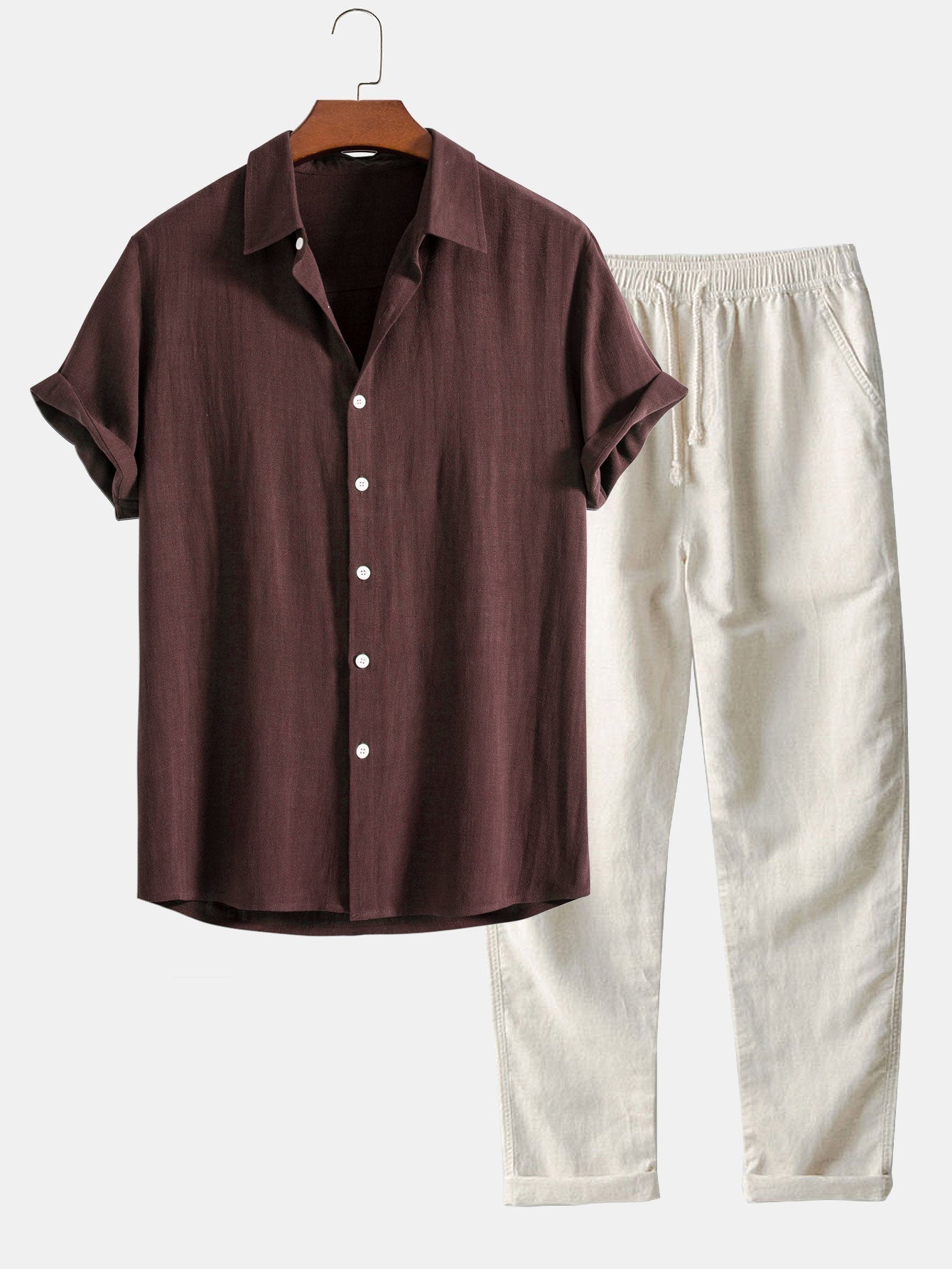 Sommerset Nadja: Herren-Leinenhose mit Kurzarm-Bluse