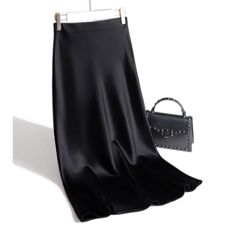 A-line Satin Skirt by Fudus