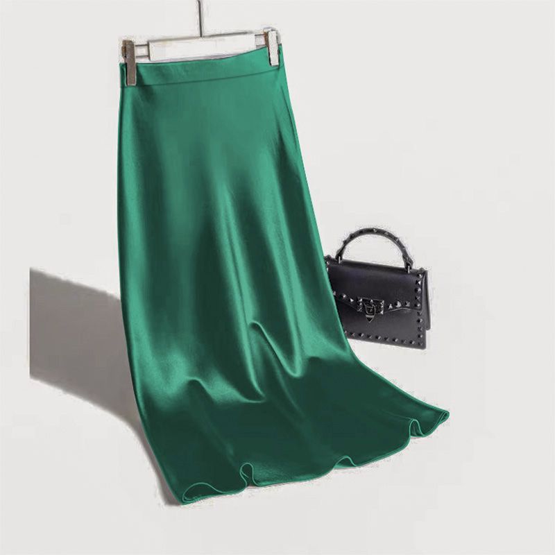 A-line Satin Skirt by Fudus