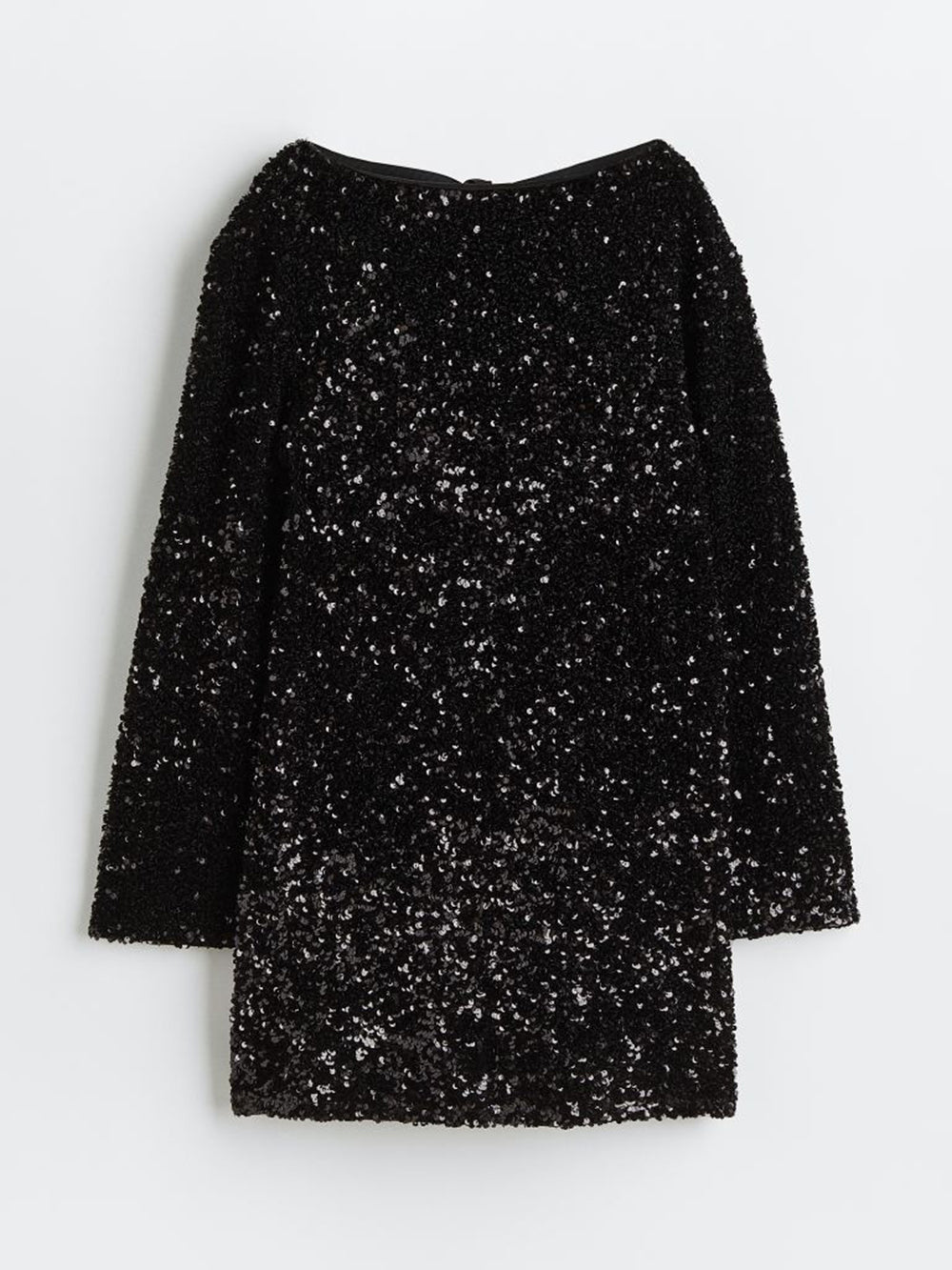 Robe Mini Amawinc Sequins Dos Ouvert Avec Nœud Manche Longue Pour Fête Élégante Et Soirées Inoubliables