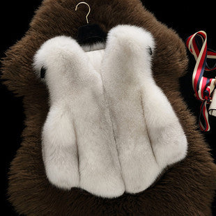 Damen elegante Fellweste Amawinc