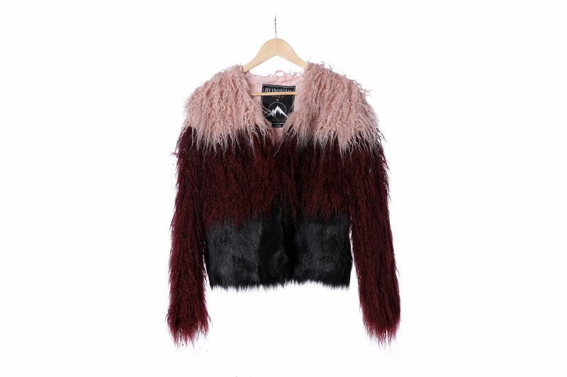 Damen Extravagante Kunstpelzjacke mit federleichtem Design und modischem Schnitt Amawinc