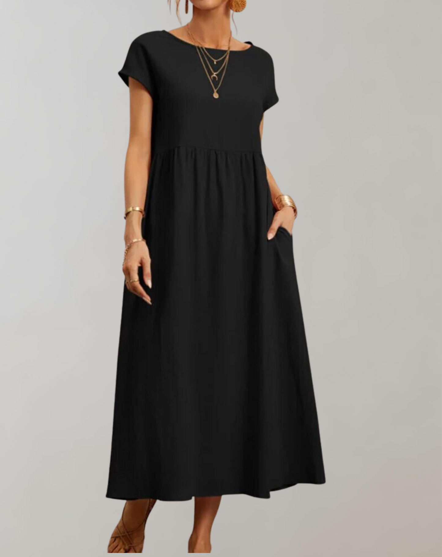 Klassisches Midi-Kleid im Vintage-Stil