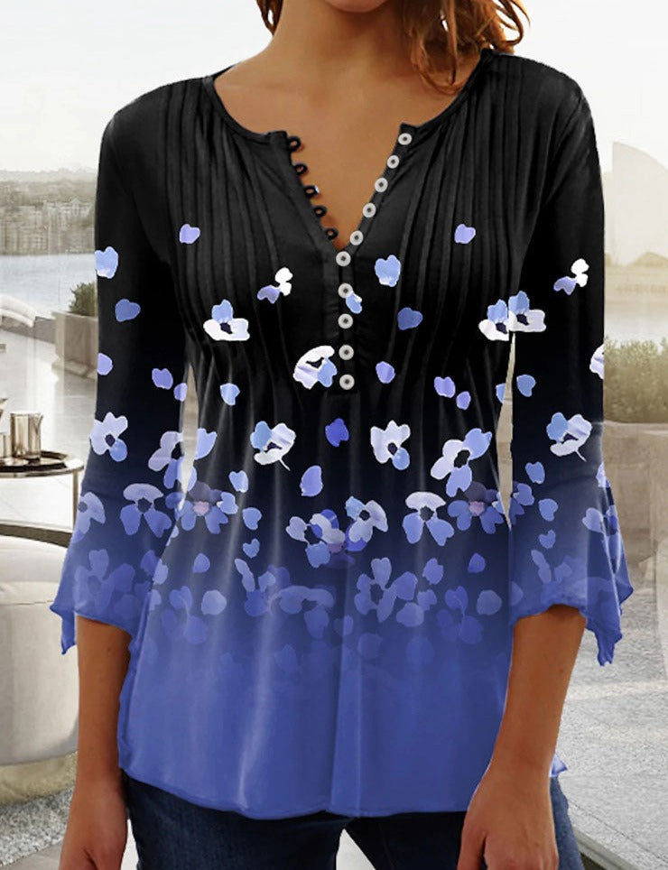 Damen-T-Shirt Irene mit V-Ausschnitt