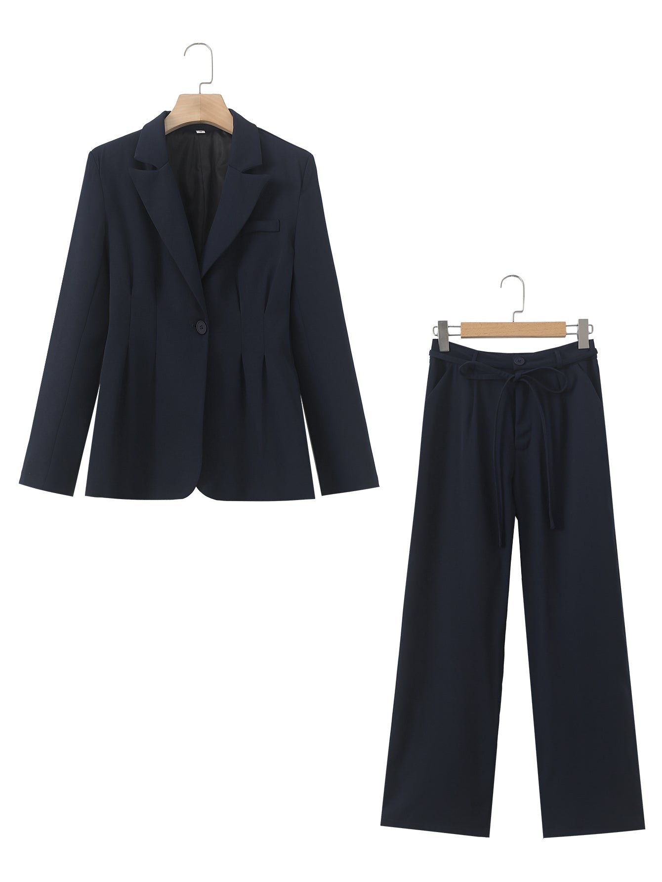 2024 Navy Blazer Outfit, Two-Piece Set