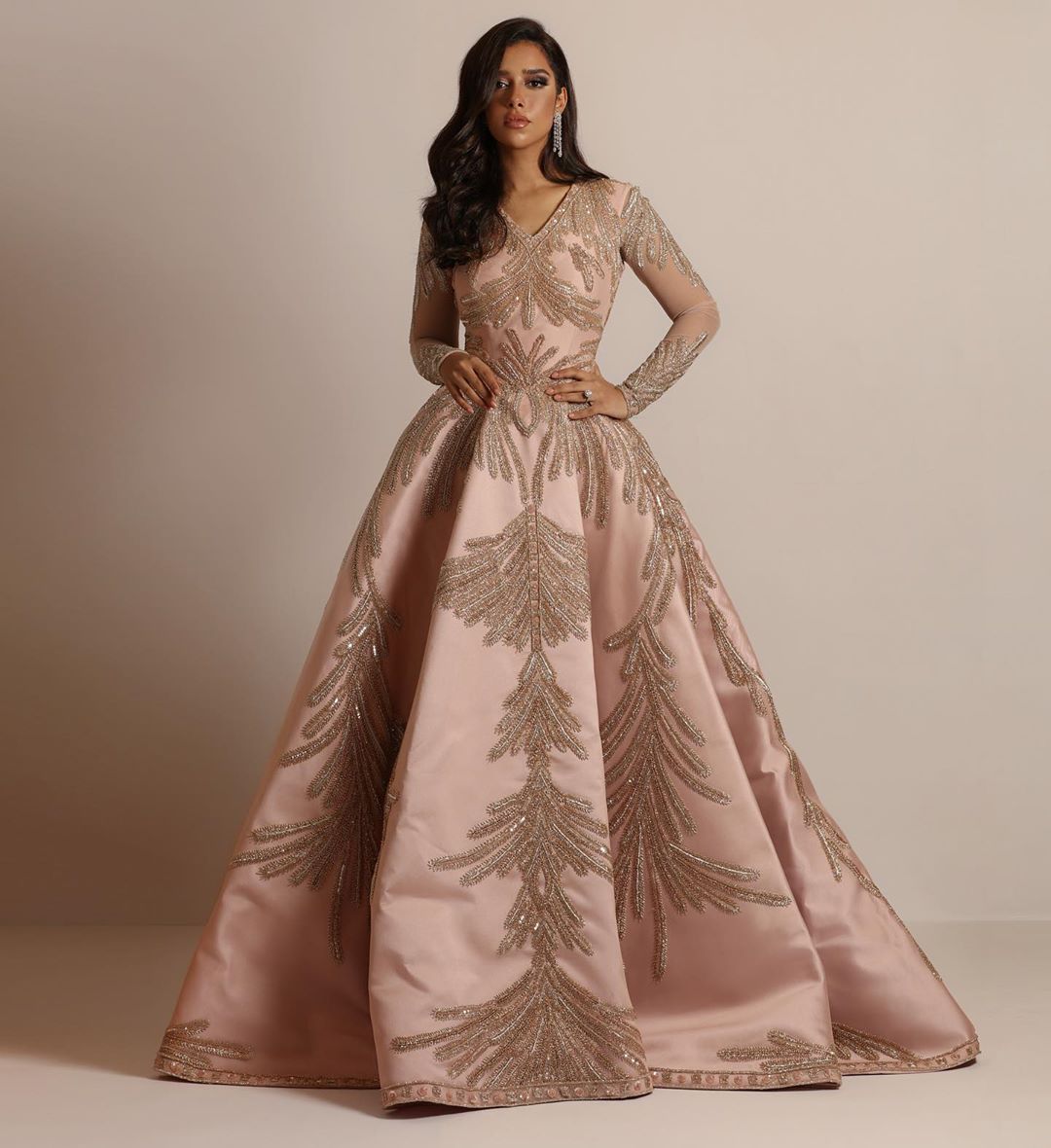 Fudus Elegantes langes Party-Rock Abendkleid