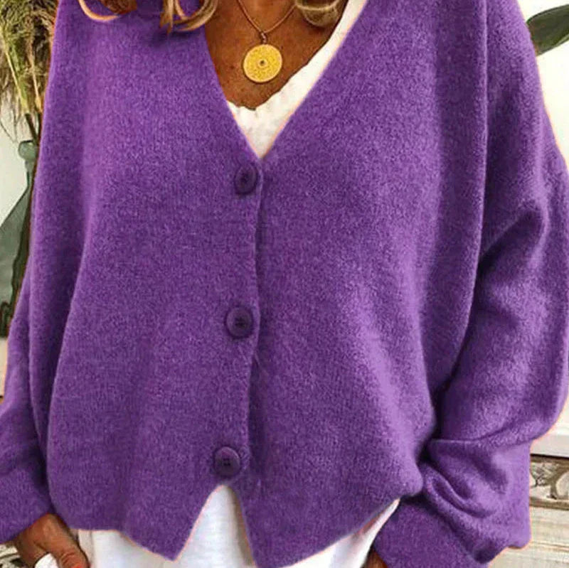 Claire Cardigan Femme Décontracté En Maille Douce À Encolure V Avec Boutons Idéal Pour Tenue Détente Et Superposition