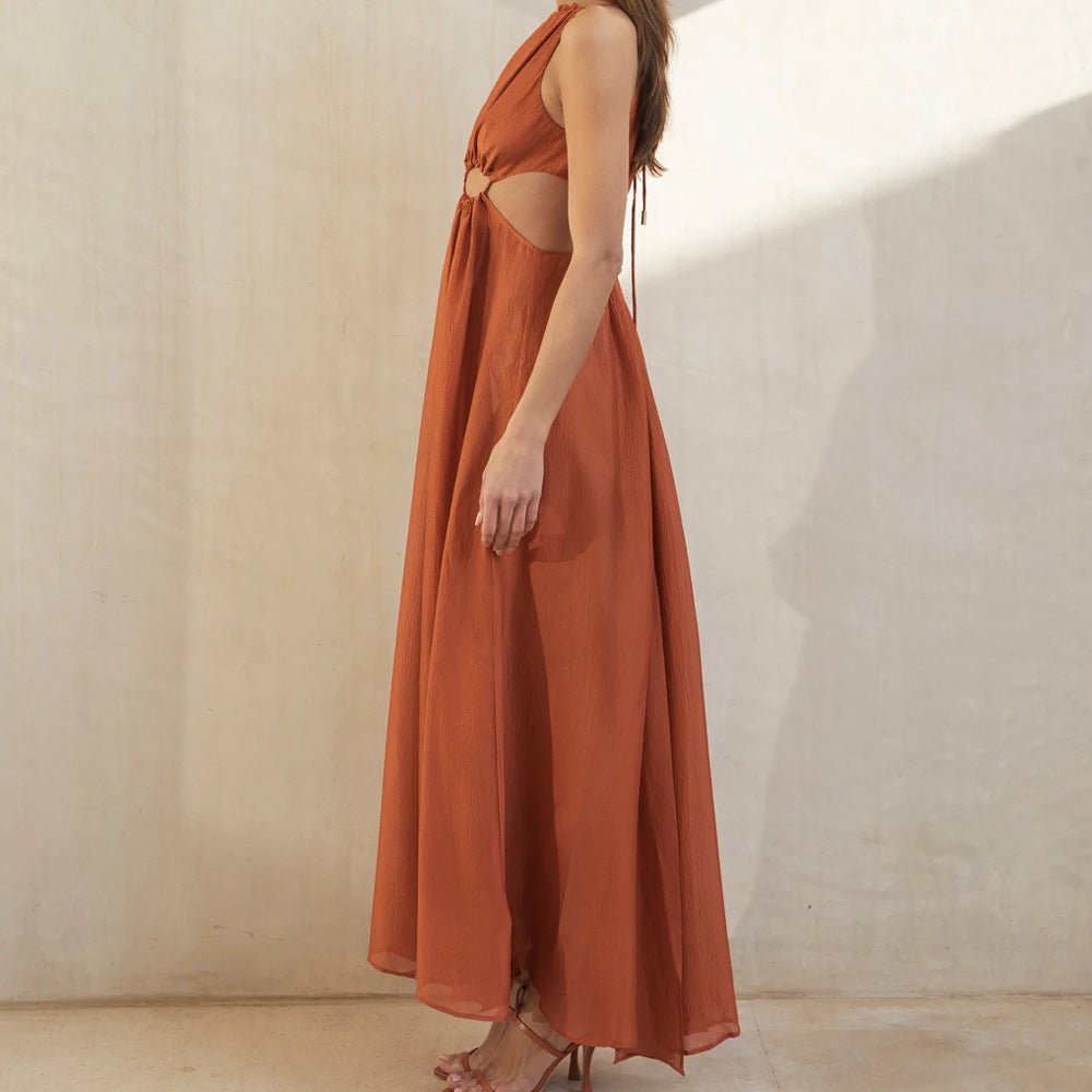 Fudus Boho Sommerkleid mit Halfterausschnitt