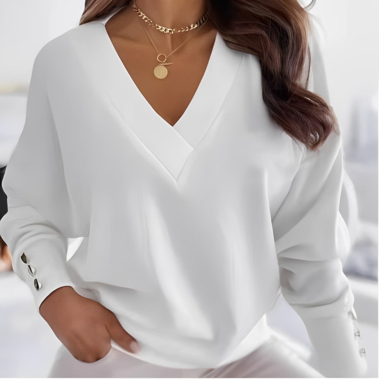 Zola – Bequemer Pullover mit V-Ausschnitt
