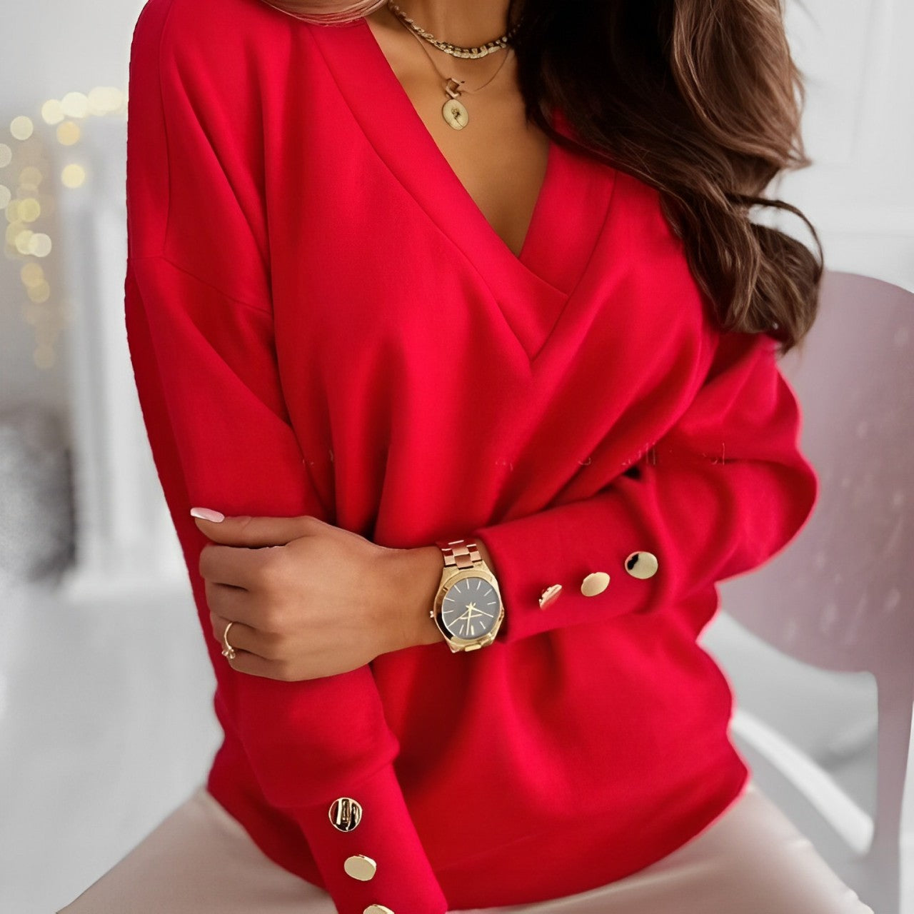 Zola – Bequemer Pullover mit V-Ausschnitt