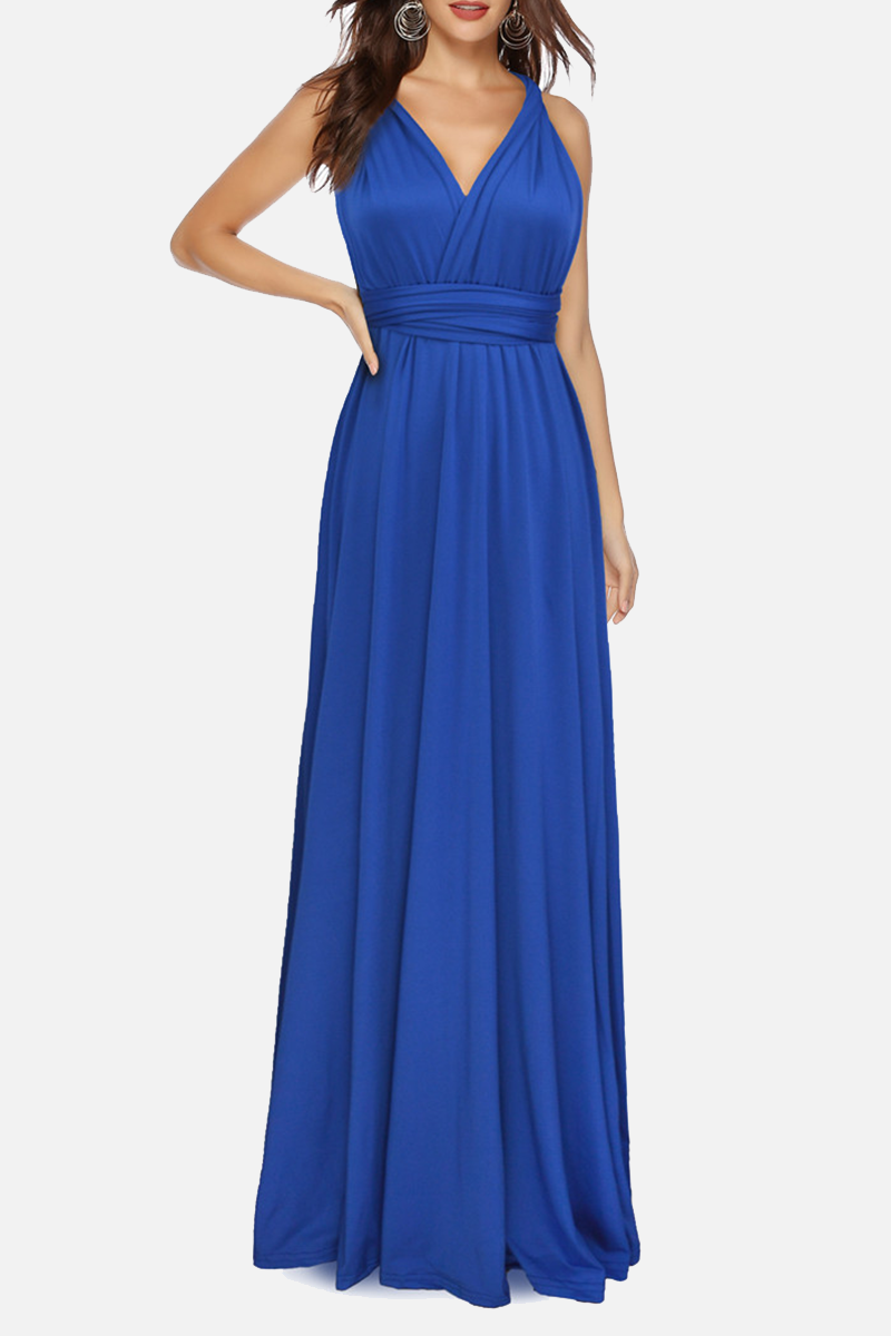 Robe Longue À Col Halter Coupe A-Line Avec Fente Pour Soirée Élégante Mariage Et Fête