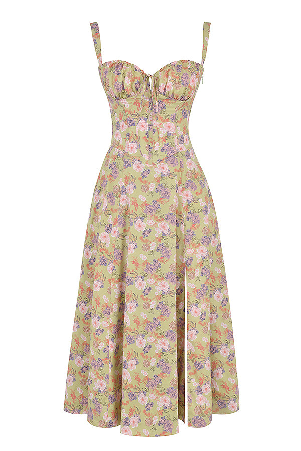 Damen-Midikleid im eleganten A-Linien-Korsett-Stil