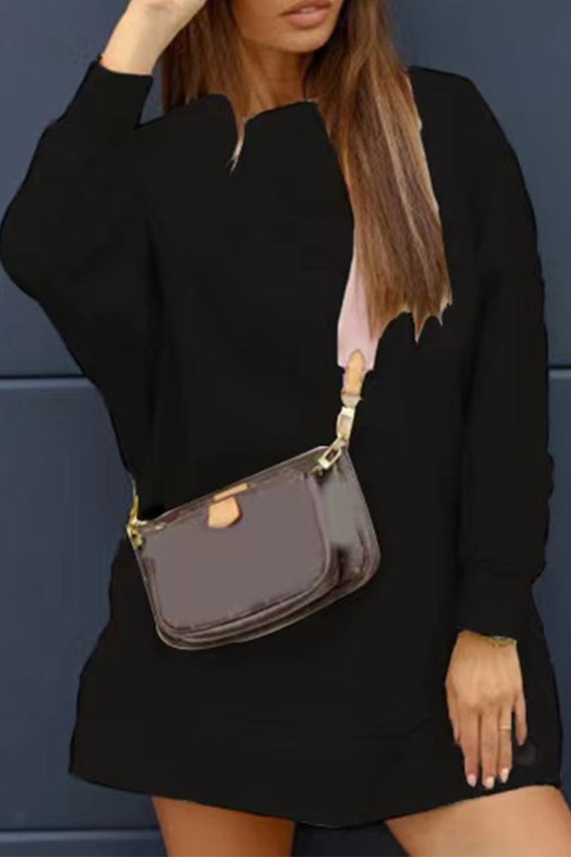 Damen Oversize Sweatshirtkleid mit langen Ärmeln von Fudus