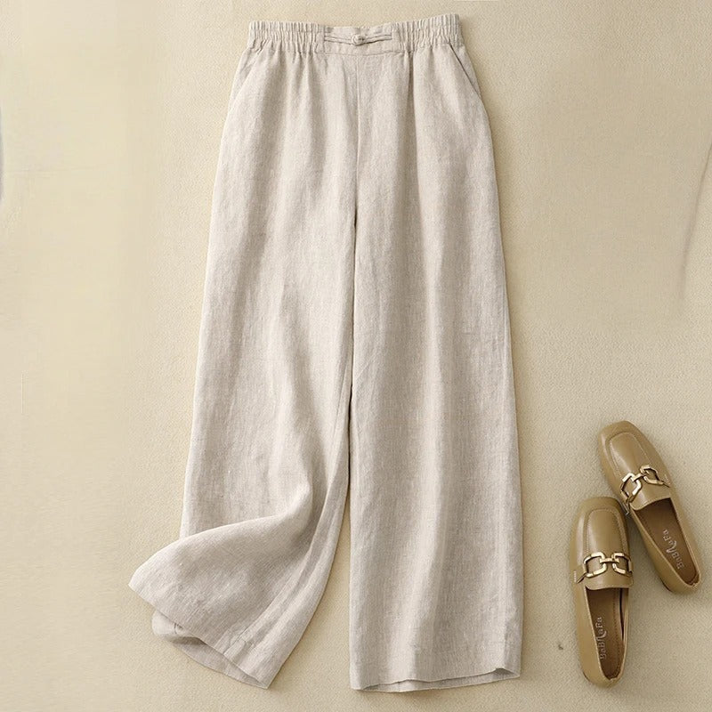 Soliva Pantalon En Lin À Jambe Droite Confort Respirant Et Élégance Subtile Pour Tous Les Jours