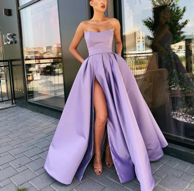 Edles langes Abendkleid für Bankett-Hostessen von Fudus