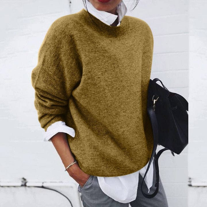 Daisy Pull Femmes Col Rond En Maille Doux Confortable Pour Quotidien Et Superposé Automne Hiver Style Décontracté