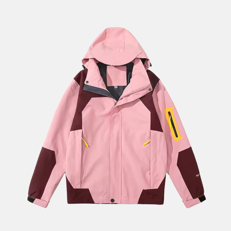 Veste Homme De Plein Air Imperméable Au Vent Résistante À L Eau Capuche Ajustable Poches Zippées Coupe Regular