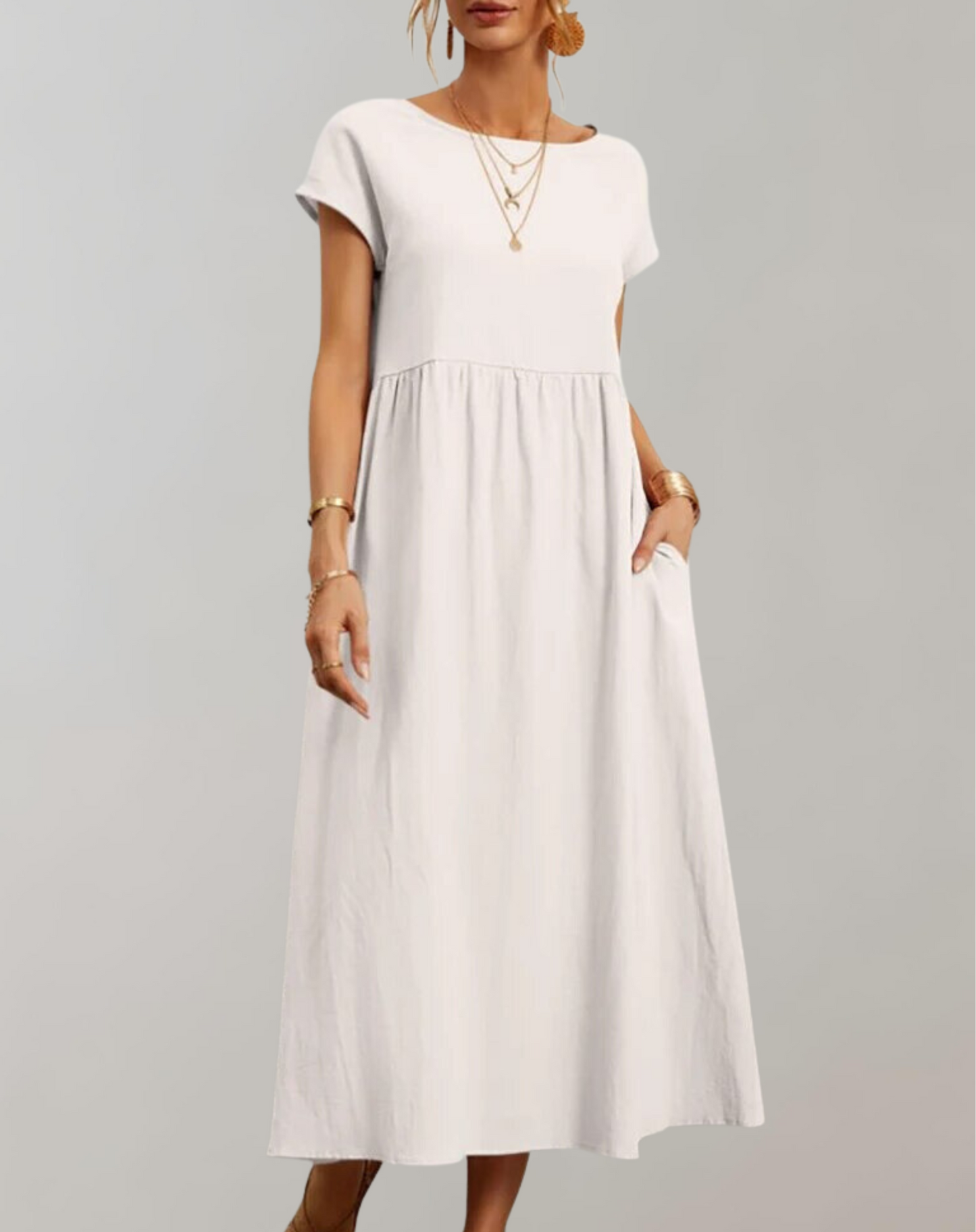 Klassisches Midi-Kleid im Vintage-Stil