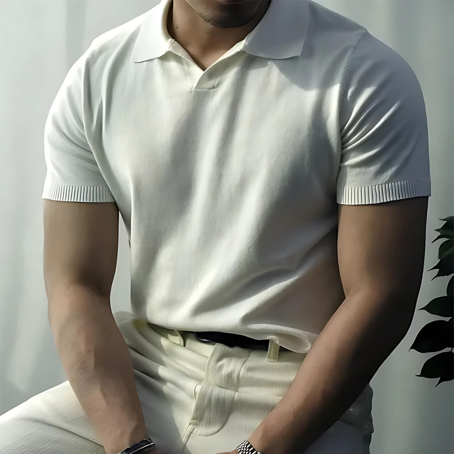 Elegantes und vielseitiges Herren-Polohemd mit V-Ausschnitt