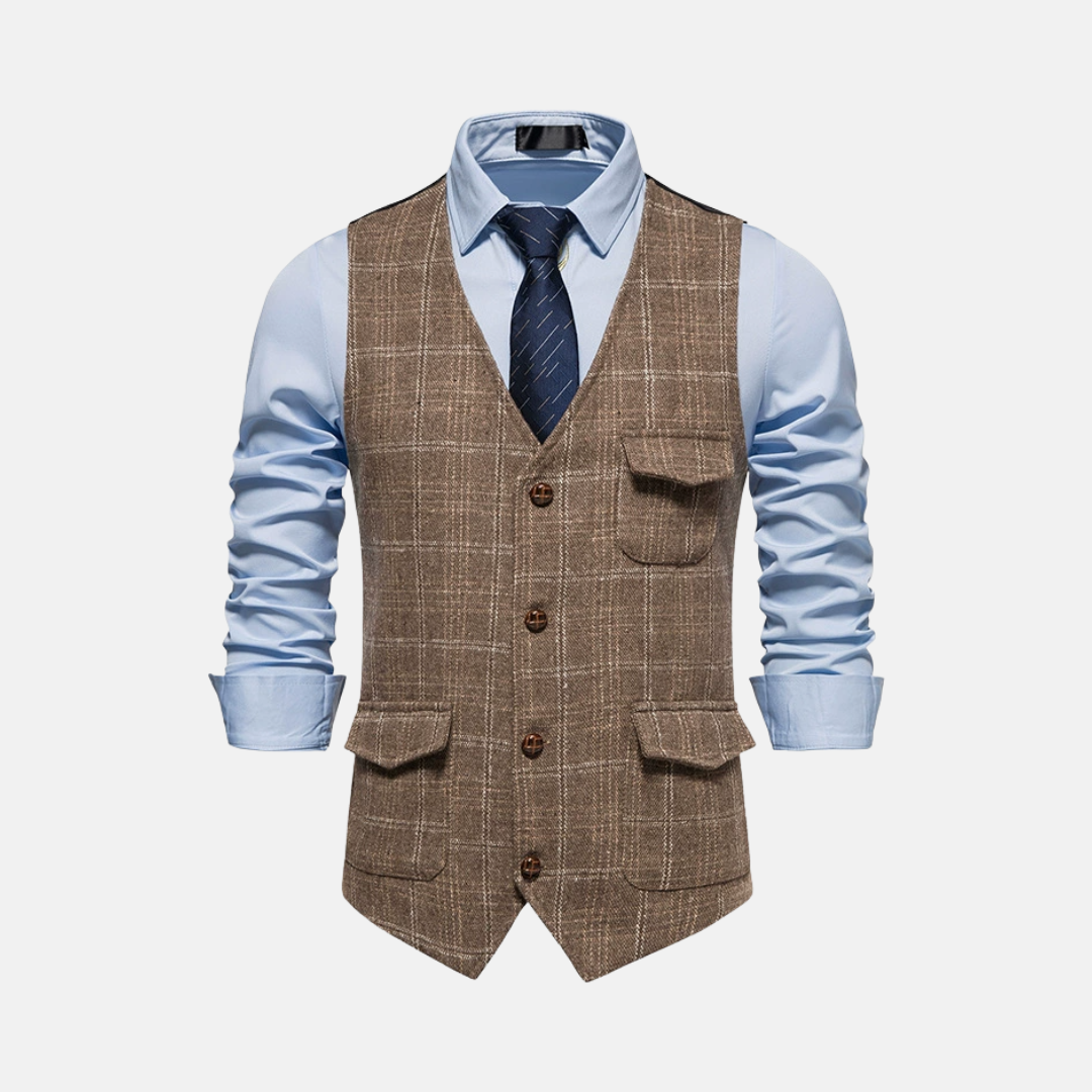 Gilet En Laine Homme Tailleur Slim Fit Col En V Longueur Taille Pour Tenue Décontractée Chic Affaires