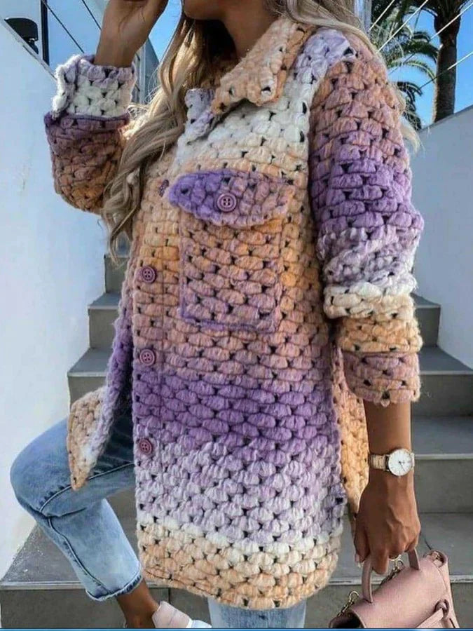 Zoey – Colorful Wool Coat