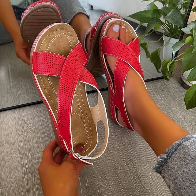ELIZA – Orthopädische Sandalen mit Keilabsatz
