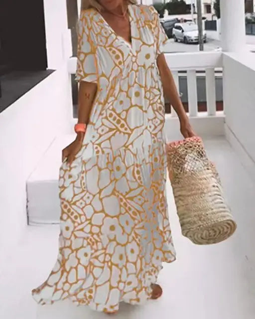 Leichtes Blumenkleid für den Sommer