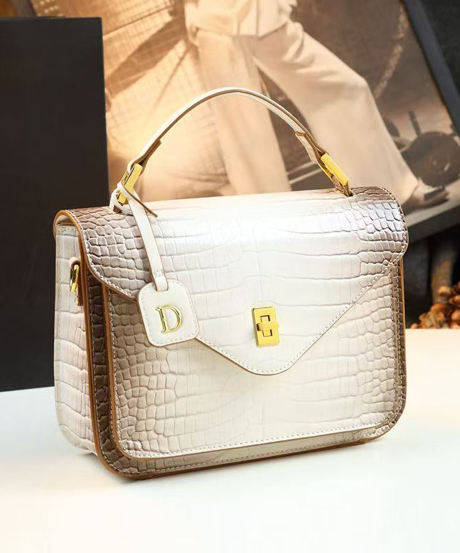 Sac fourre-tout en cuir de veau beige gaufré durable, nouveauté 2025 - Amawinc