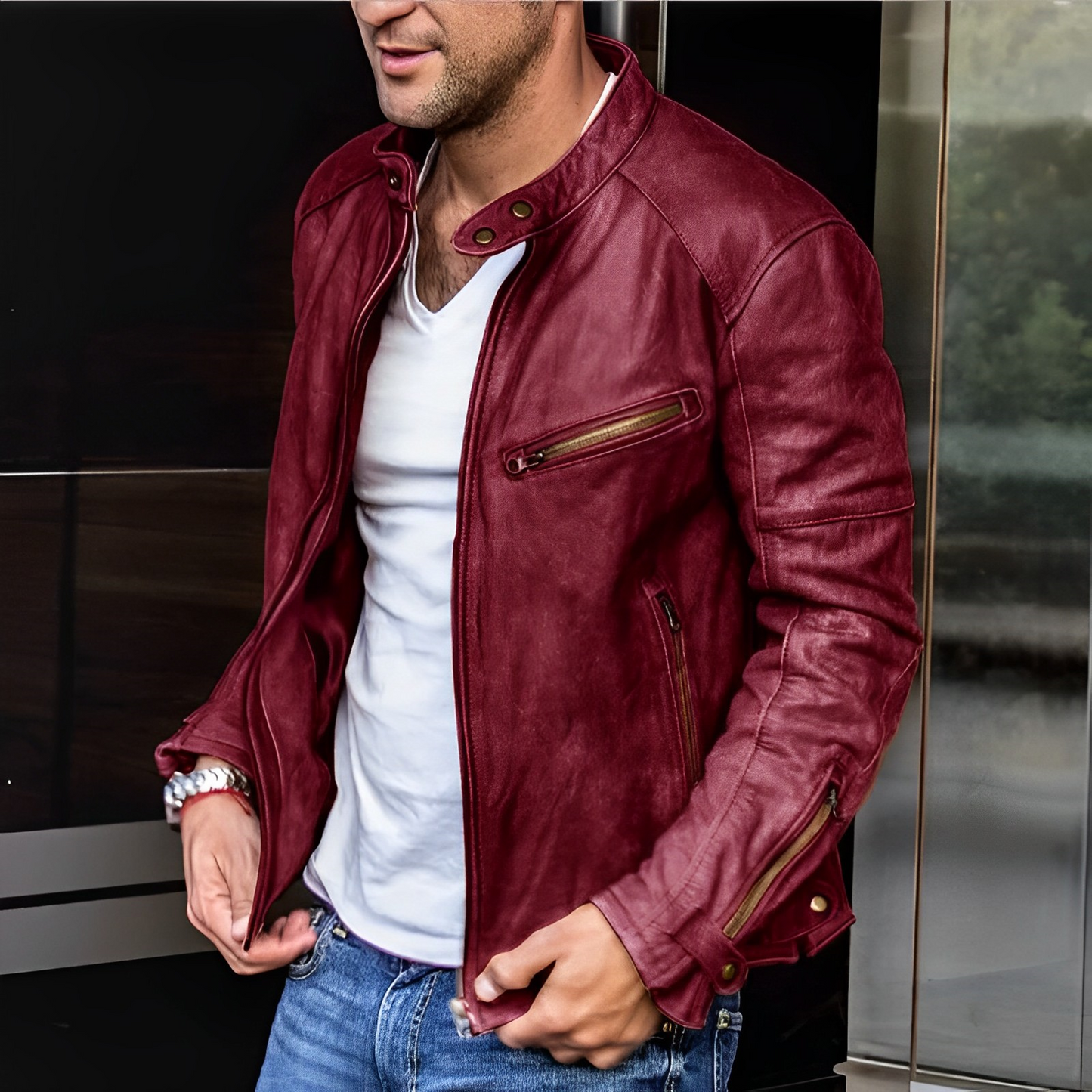 Trevor: Robust Leather Jacket