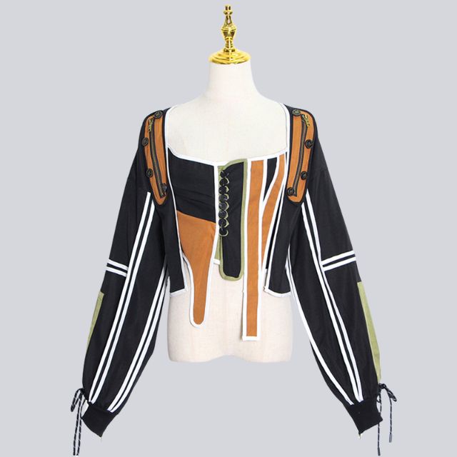 Modern Patchwork Bomber Jacket by Avelena