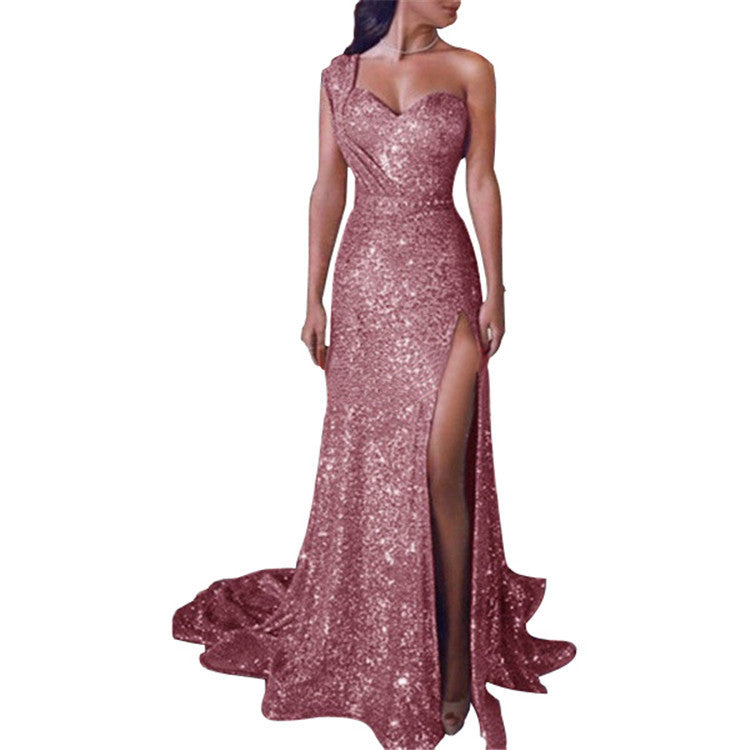 Fudus asymmetrisches ärmelloses Bronzing-Wickelkleid