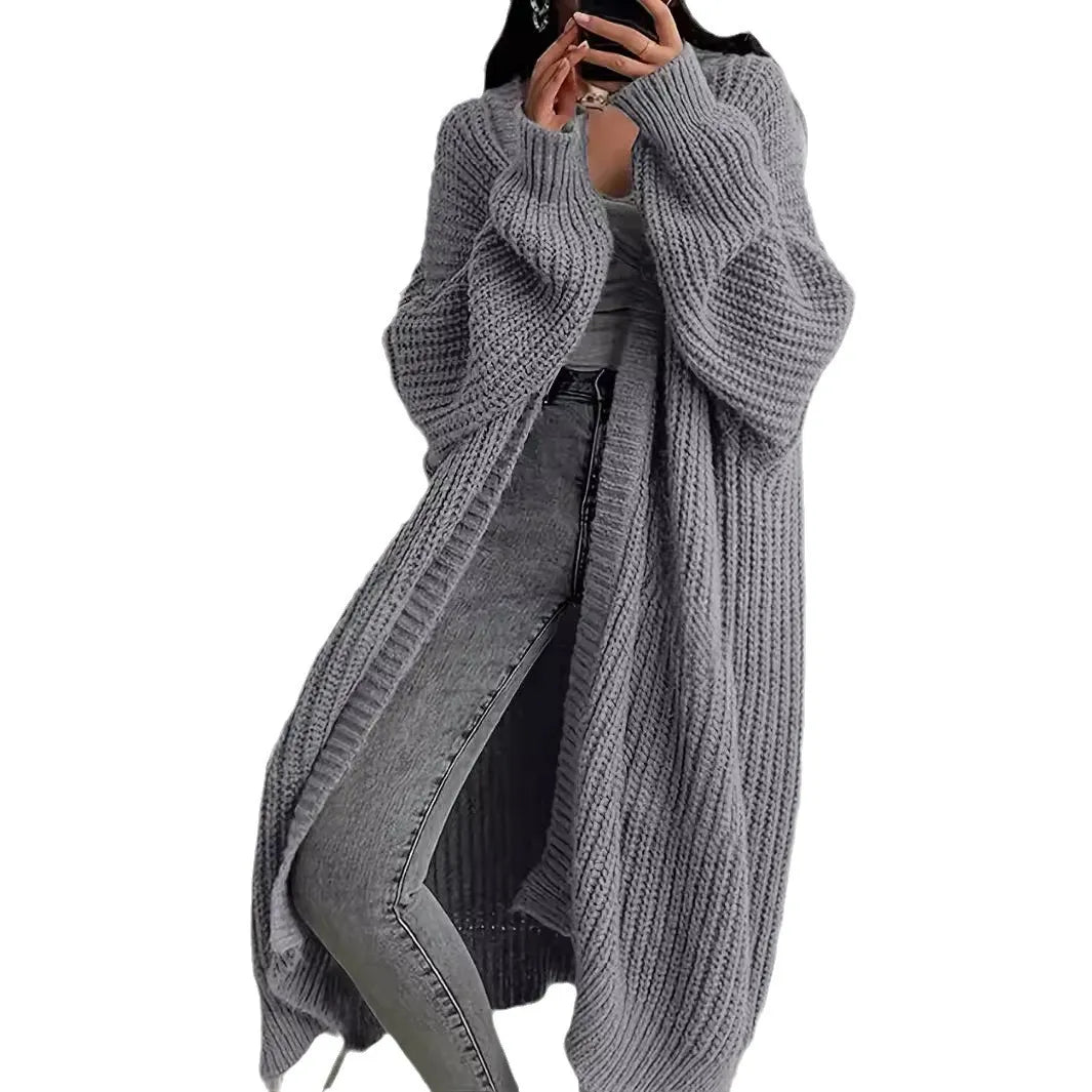 Zita: Lang geschnittener Strickcardigan