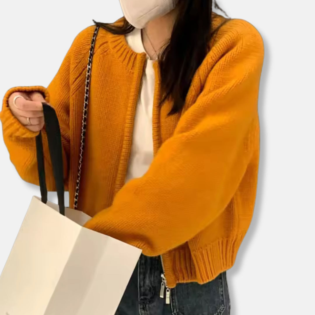 Cardigan Femme En Maille Laine Devant Ouvert Coupe Décontractée Manches Longues Confortables