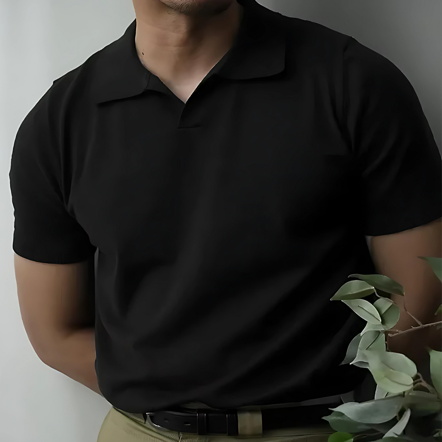 Elegantes und vielseitiges Herren-Polohemd mit V-Ausschnitt