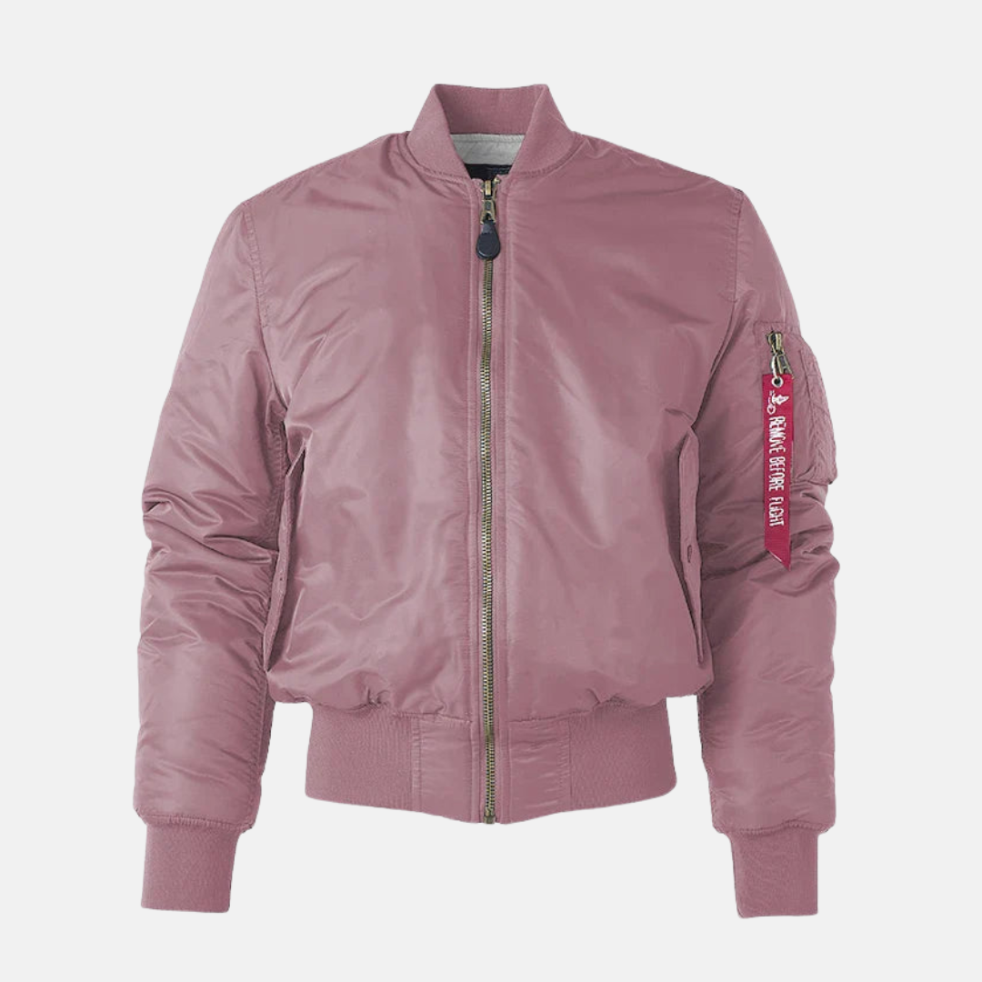 Veste Bomber Homme Coupe Décontractée Tissu Résistant Au Vent Poches Ourlet Côtelé Flair Nordique Amawinc
