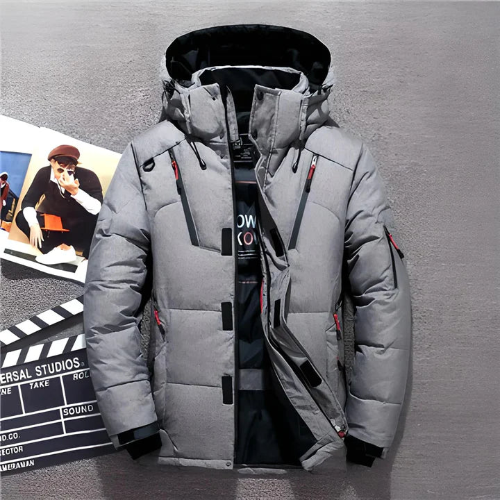 Veste Matelassée Hiver Weston Pour Homme Capuche Détachable Chaude Isolée Coupe Vent
