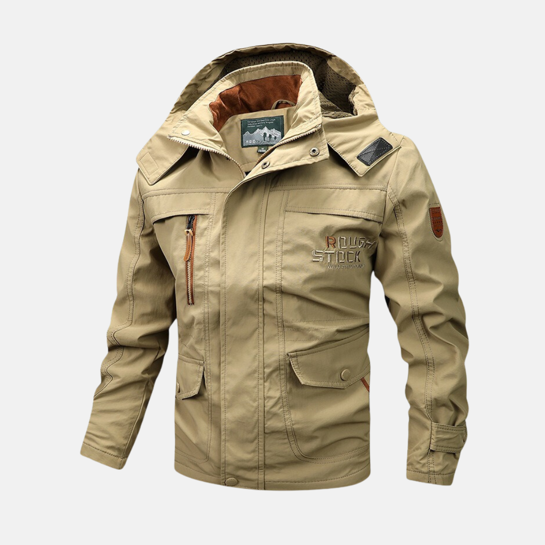 Veste Homme Amawinc Nordisk Flair Décontractée Coupe Vent Résistante À L Eau Avec Capuche Et Poches Multiples Zip Complet