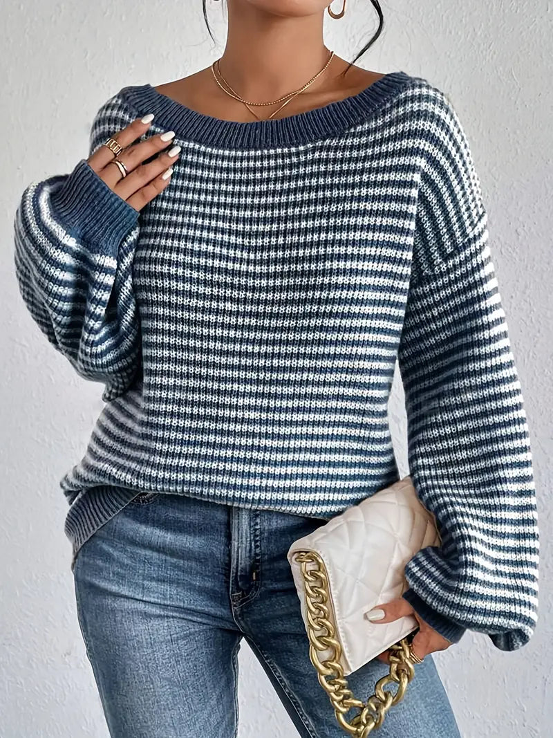 Zuri Damenpullover: Gestrickter Lockerer Pullover