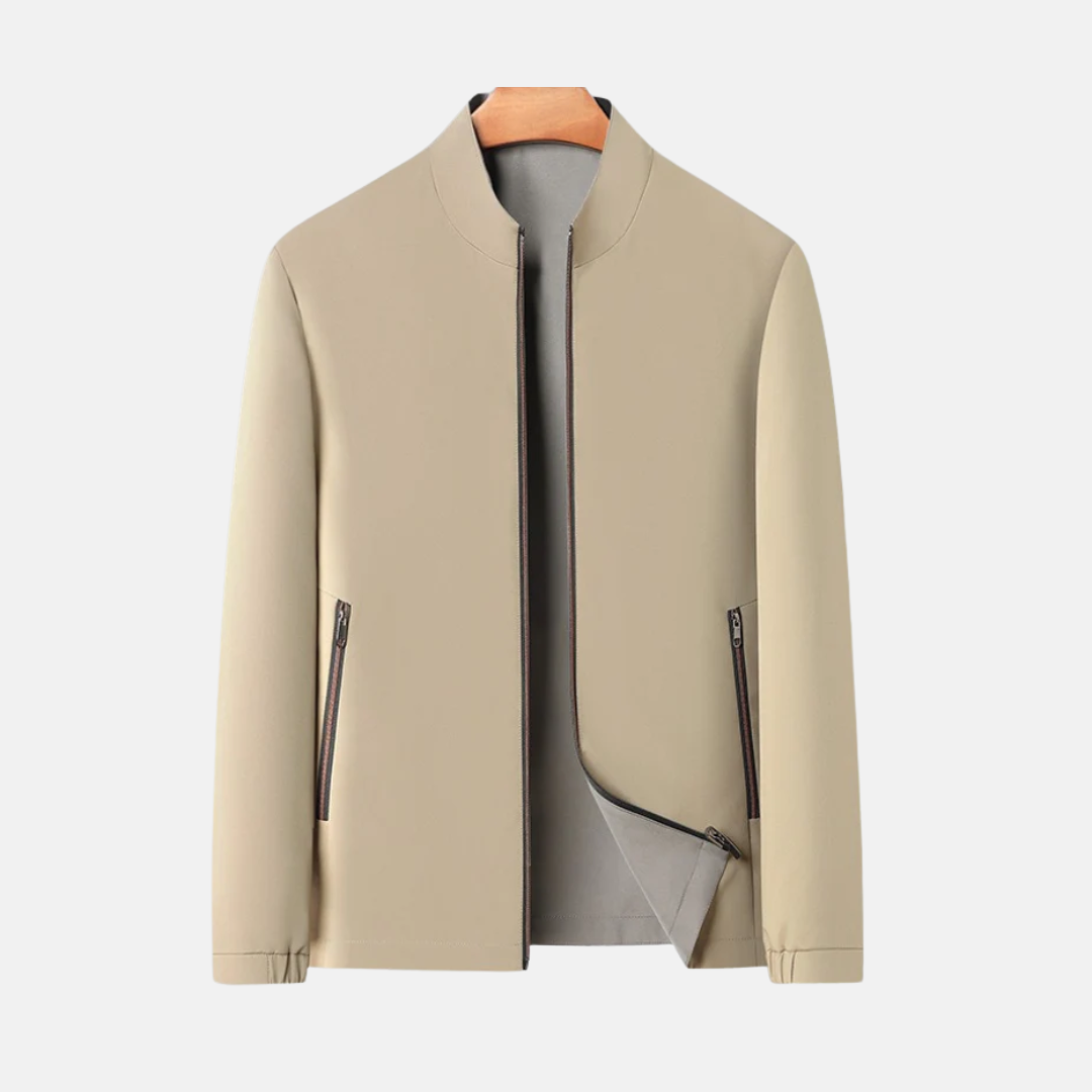 Veste Bomber Homme Nordisk Flair Coupe Regular Imperméable Au Vent Col Montant Poches Zippées