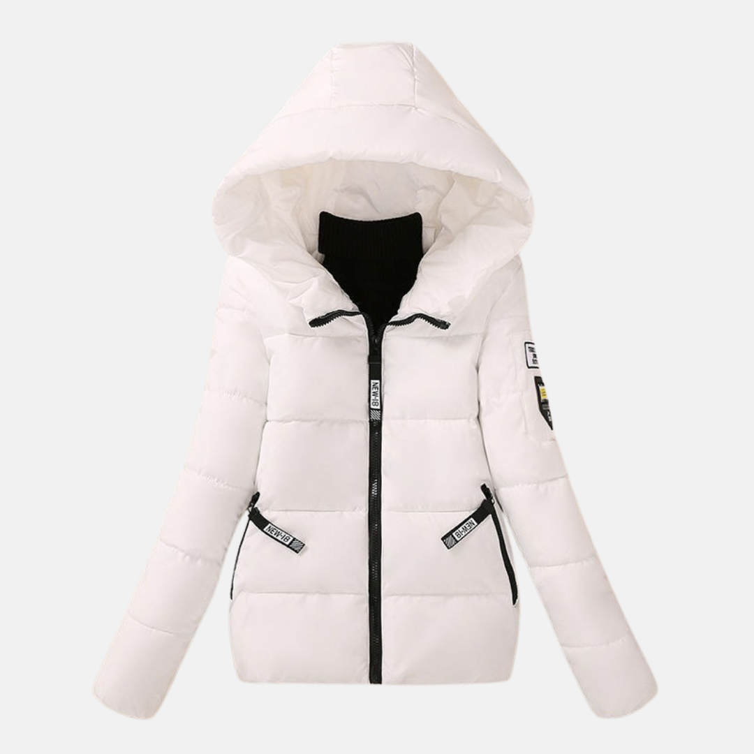Manteau Matelassé Doudoune À Capuche Coupe Décontractée Fermeture Éclair Isolé Chaud Nordisk Flair