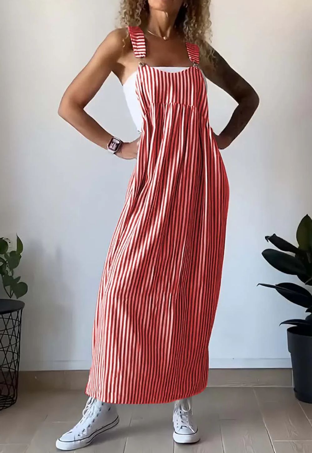 Fudus Casual gestreiftes Kleid