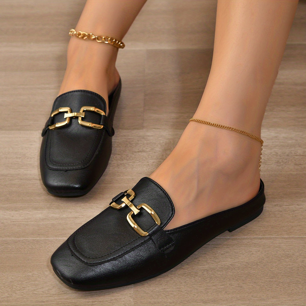 Bequeme Leder-Pantoletten Cailin