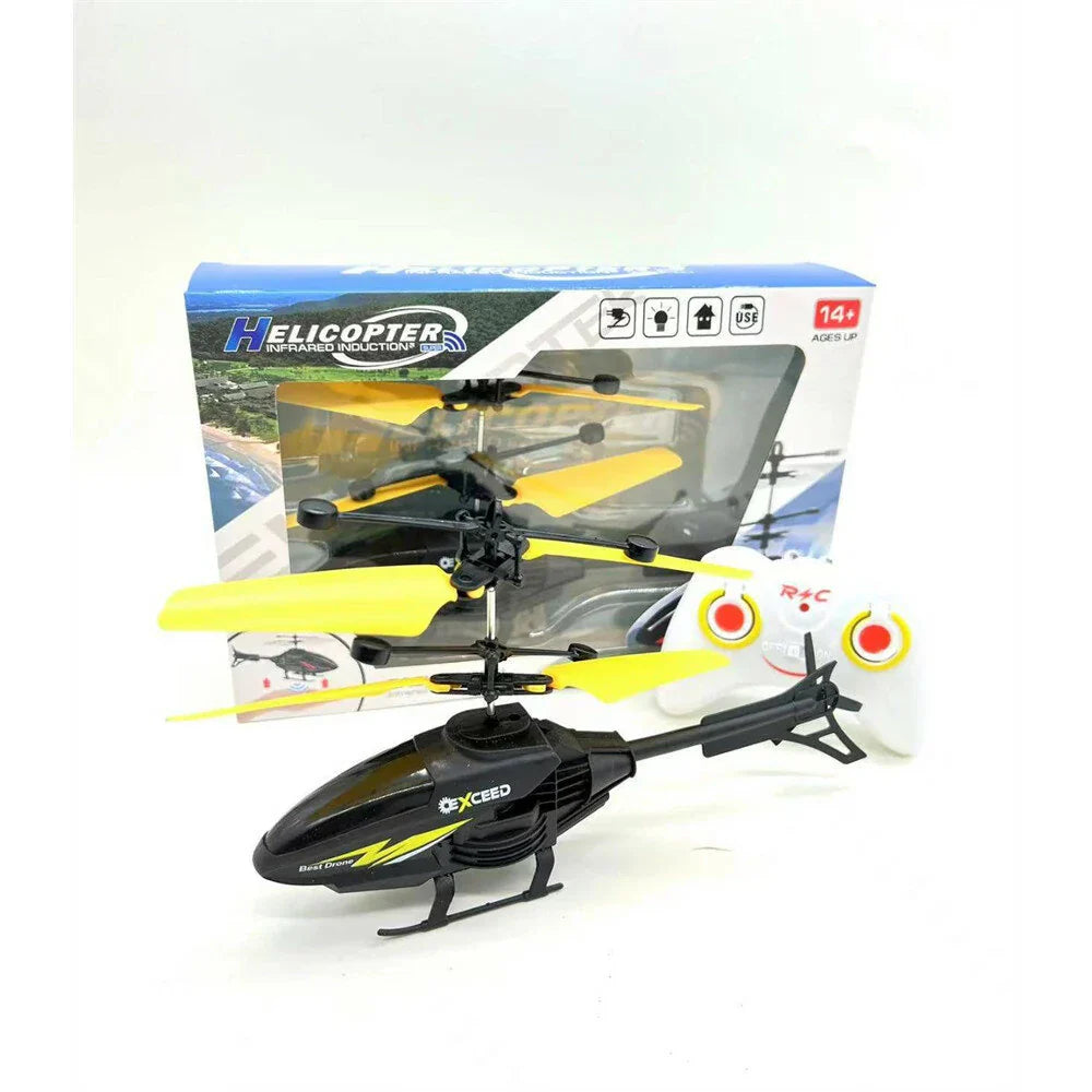Hélicoptère Volant À Induction Rechargeable Par USB Avec Télécommande Pour Jeux Intérieurs Et Extérieurs Pour Enfants