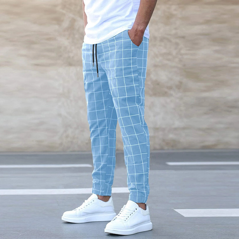 Pantalon De Jogging Owen À Carreaux Pour Homme Coupe Décontractée Jambe Fuselée Amawinc Tissu Doux Respirant Confort