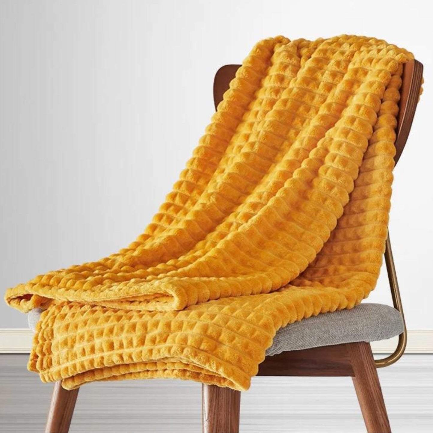 Couverture Polaire Moderne Avec Motif Boules Texturées Pour Canapé Ou Lit Douce Et Confortable