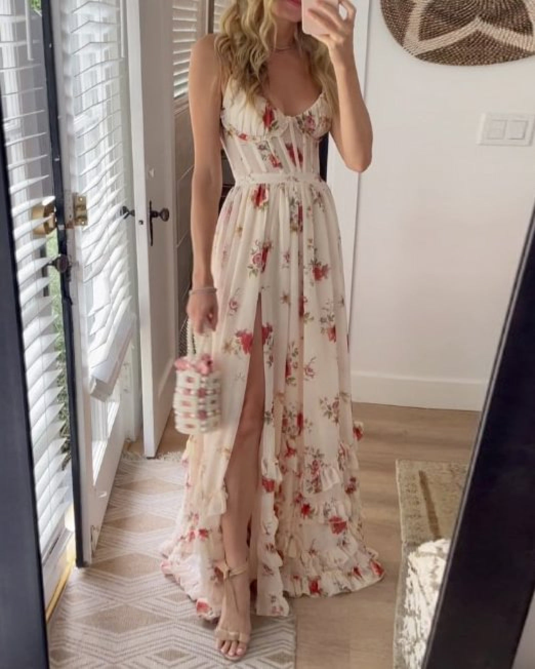 Langes Damenkleid von Fudus mit Spitze