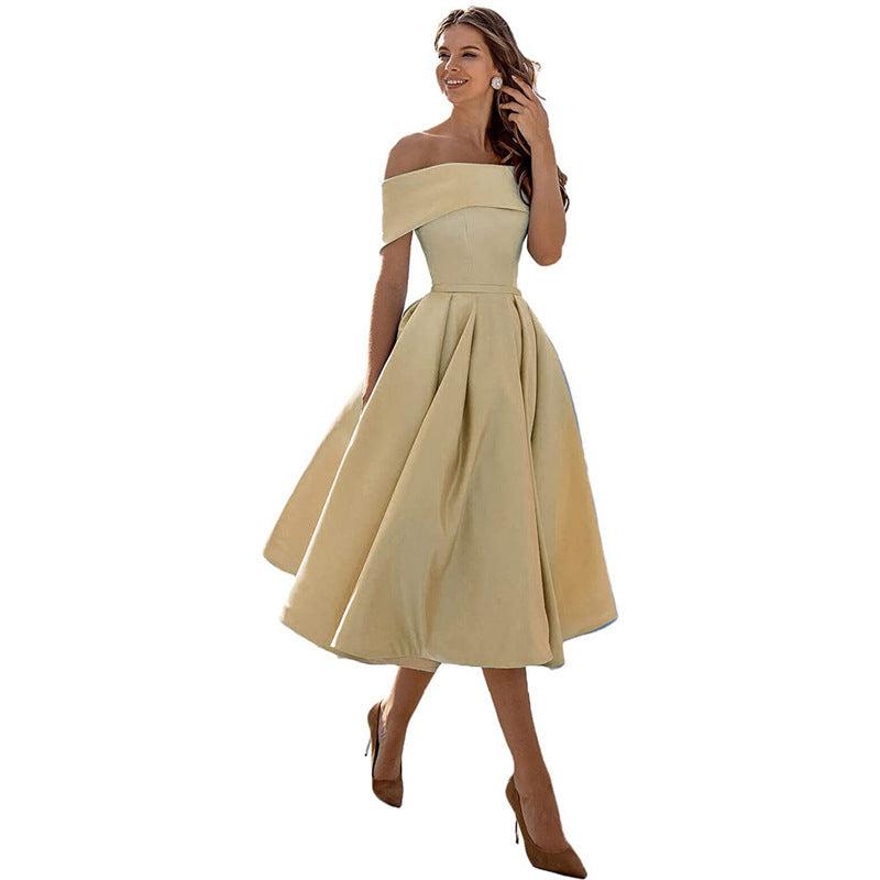Satin-Partykleid von Fudus: modisch, lässig, trägerlos