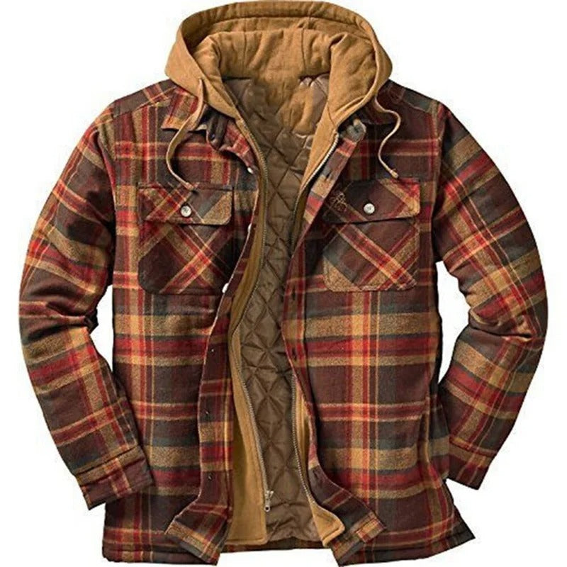 Herren Flanelljacke von Lukas, gefüttert mit Fleece, ideal für Herbst und Winter